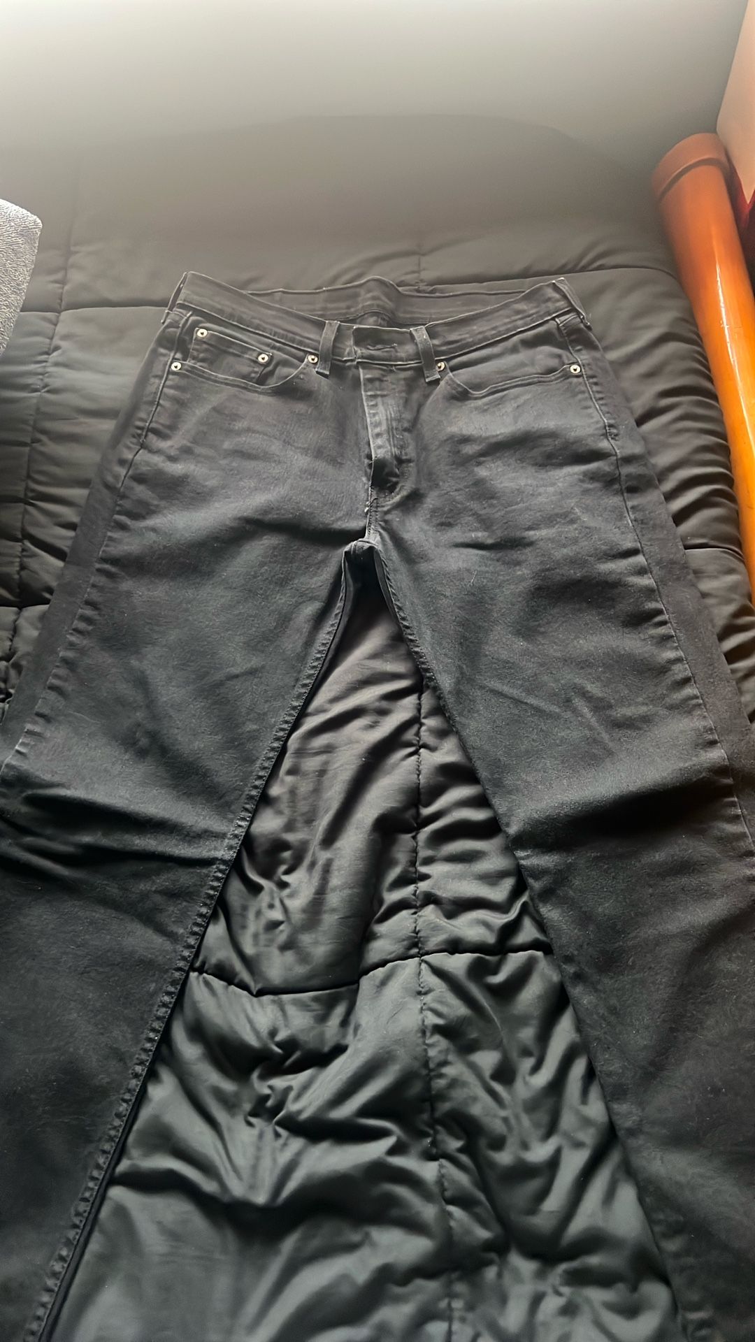 Levi’s Black 514 Straight Jeans