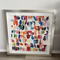 Contemporary Wall Art Painting Decor With Frame 33”x33”