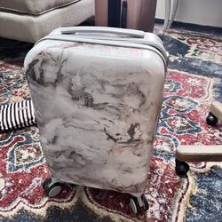 Marble Pink Gray Hardshell Suitcase
