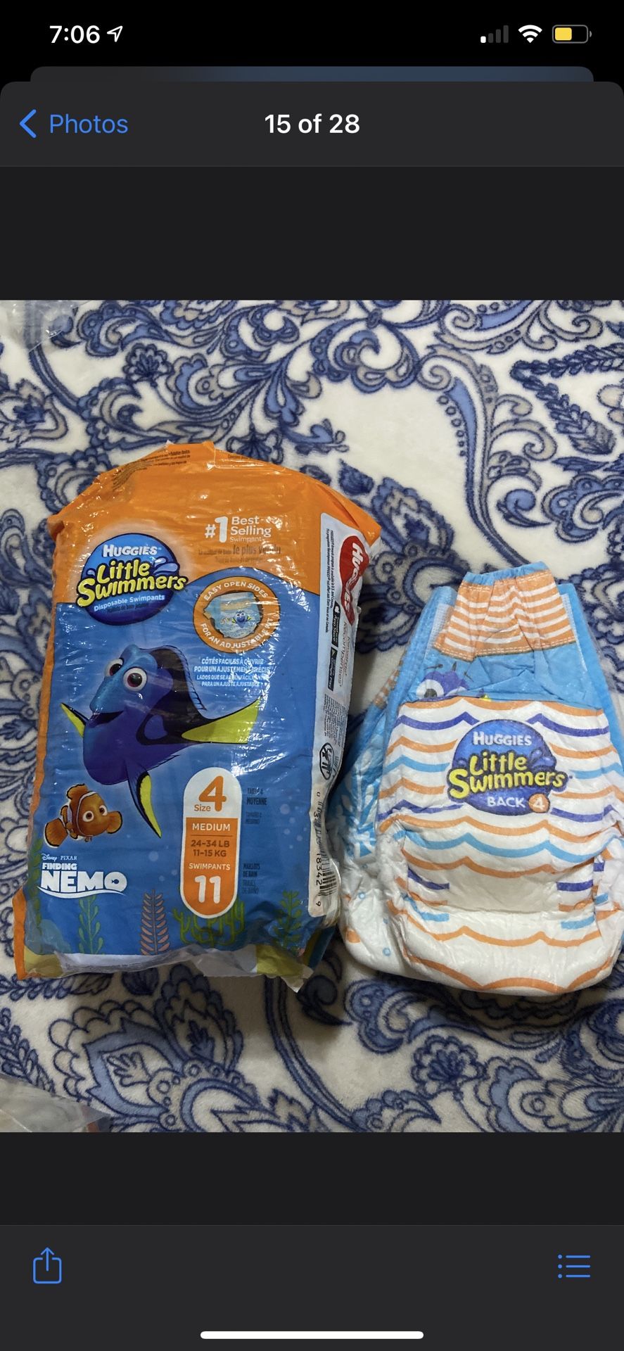 Huggies Little Swimmers Sz 4 Total 13 Diapers