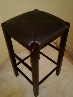 Padded coffee colored stool
