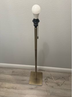 Modern Brushed Brass Floor Lamp Base – 49” Tall