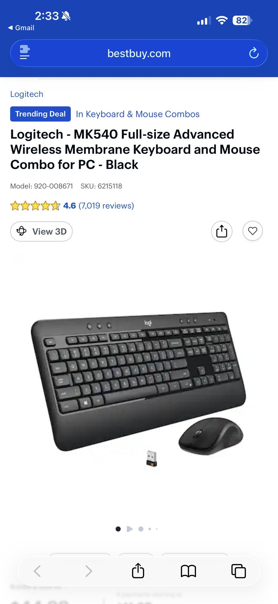 Logitech Keyboard And Mouse