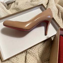 Christian Louboutin "Pumpie" Size 6.5 Beige