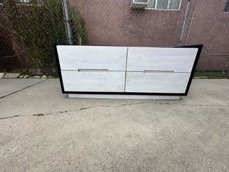 CB2 Beaufort Whitewashed Wood Dresser Chest Of Drawers Cabinet