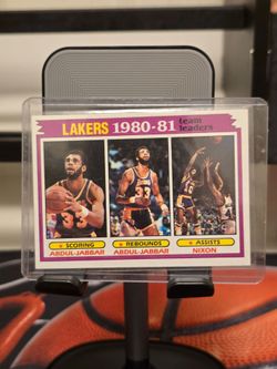 1980-81 Lakers Team Leaders Basketball Card