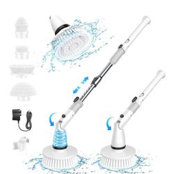 Brand NEW Cordless Cleaning Brush with Extension Handle Power Shower Scrubber for Bathroom Kitchen Tile Floor