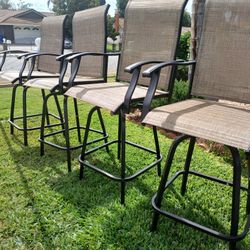4 Pcs Brand New Outdoor  Barstool  Chairs 