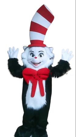 Cat in the Hat Mascot Costume Birthday Halloween