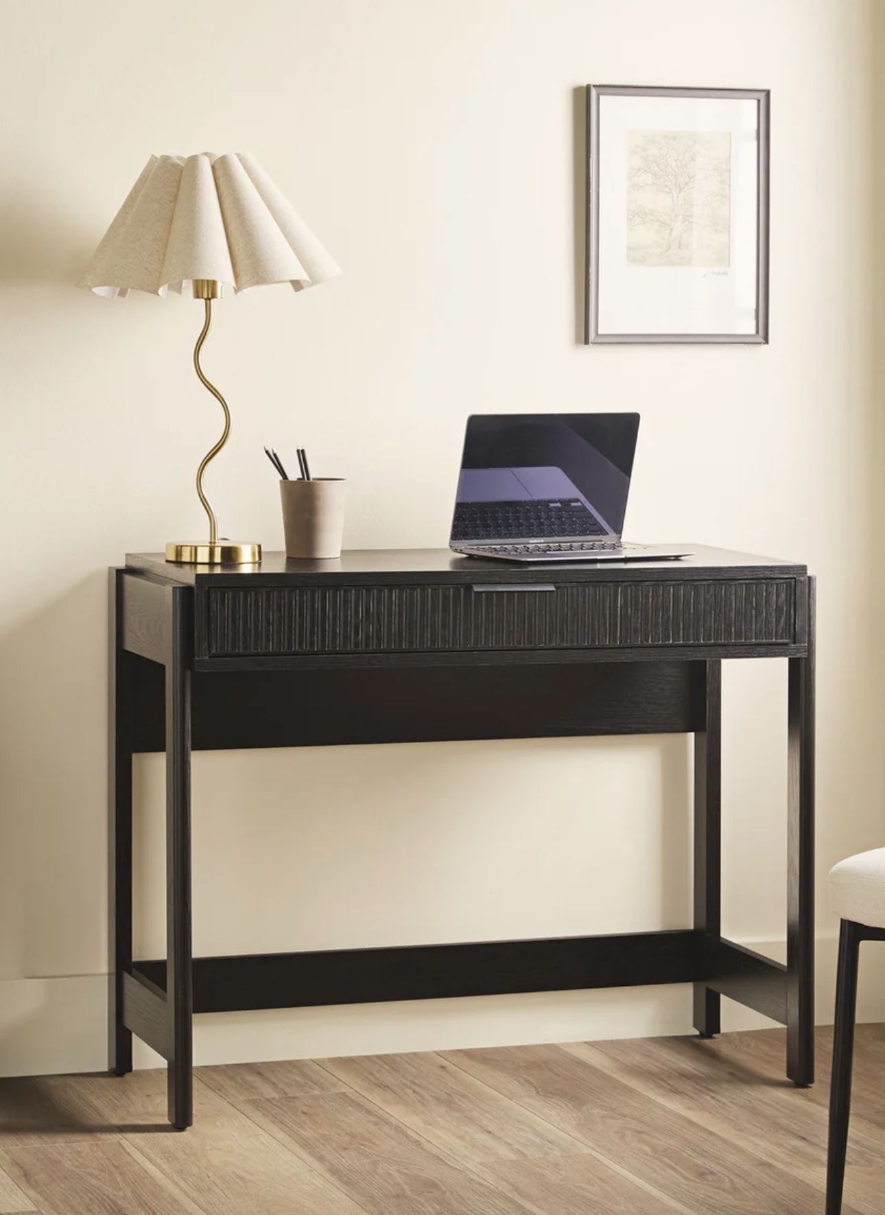 Walker Edison Reeded Writing Desk (Black)