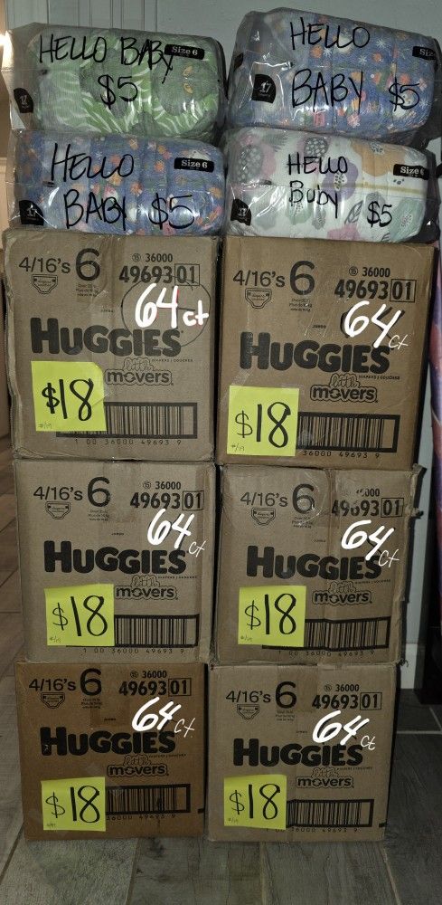 Size 6 Diapers.