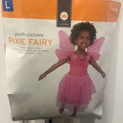 Halloween Or dress Up pink fairy Costume Size Large (10-12)