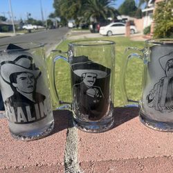 Glass Etched Beer Mugs 