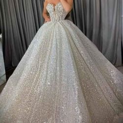 Wedding Dress And Veil