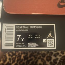 Air Jordan 12 Size 7Y