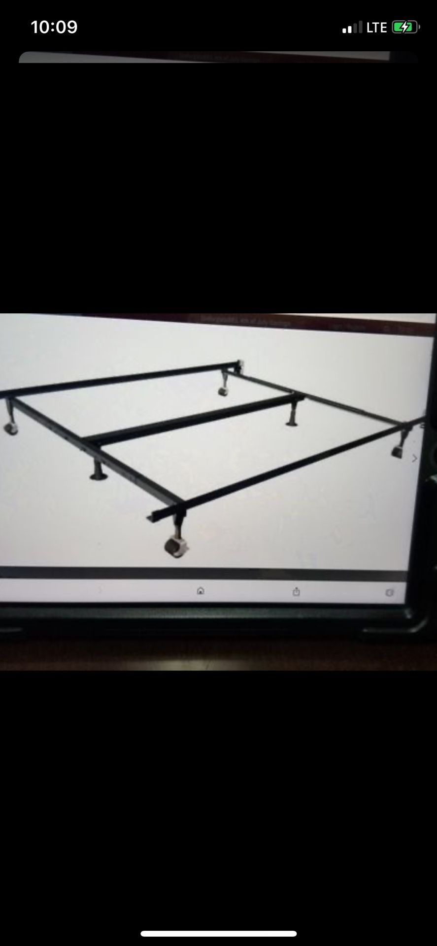 King size bed frame $80