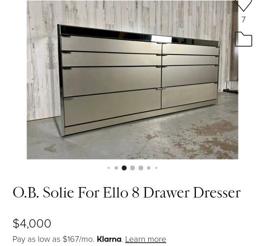 Dresser And Nighstands By ELLO FURNITURE AND O.B Solie Designer