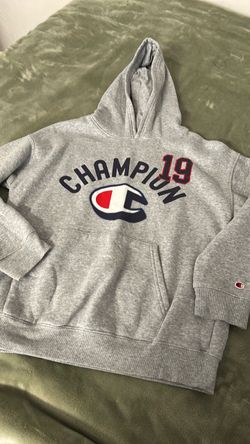 Champion Graphic Pullover Hoodie Gray/ L-14-16