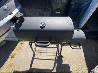 Nexgrill 29 in. Barrel Offset Charcoal Smoker and Grill in Black