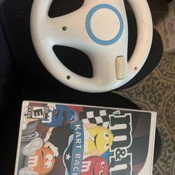 Wii M&M’s Racing Kart With Wheel