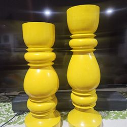 Yellow Candle Holders