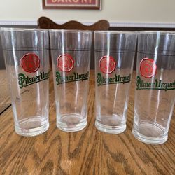 Pilsner urquell beer glasses