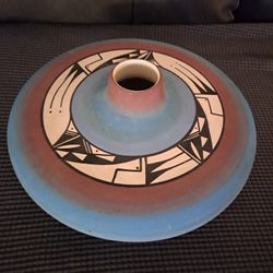 T Newman Native American Pottery Glazed Vase UTE Mt. Lite No. E-6