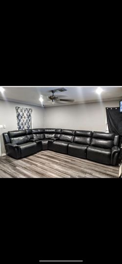 Leather L Sofa