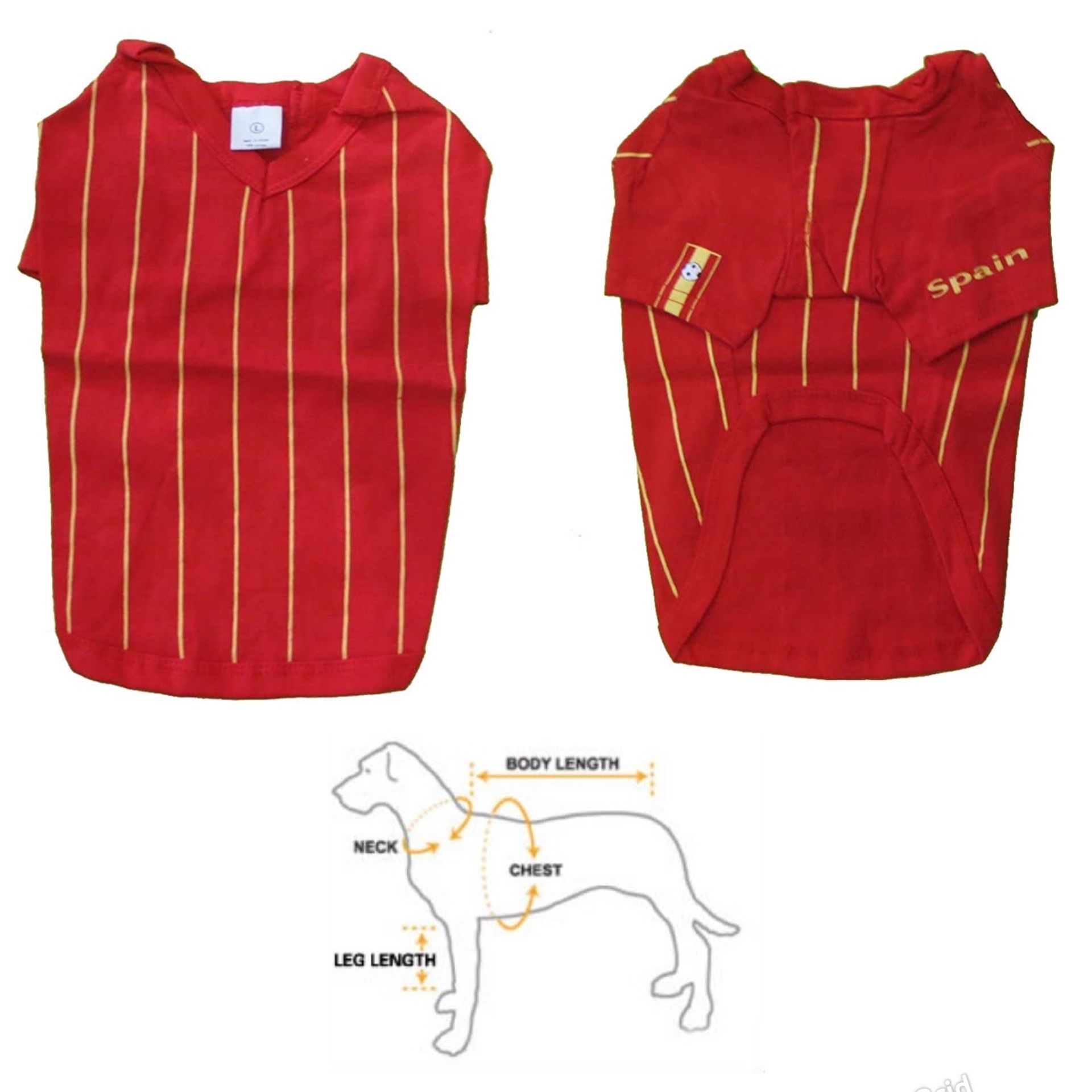 Spain T Shirt S/L/XL For Small Dog's