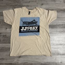 Gildan JJ Grey & Mofro Georgia Warhorse Graphic Beige Men's Crew Neck T-Shirt L