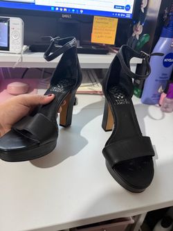 Vince Camuto Black Platform Block Heels size 5.5