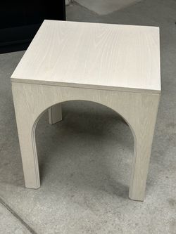 Whitewash Wood End Table Side Table 22” x 22” x 24”H