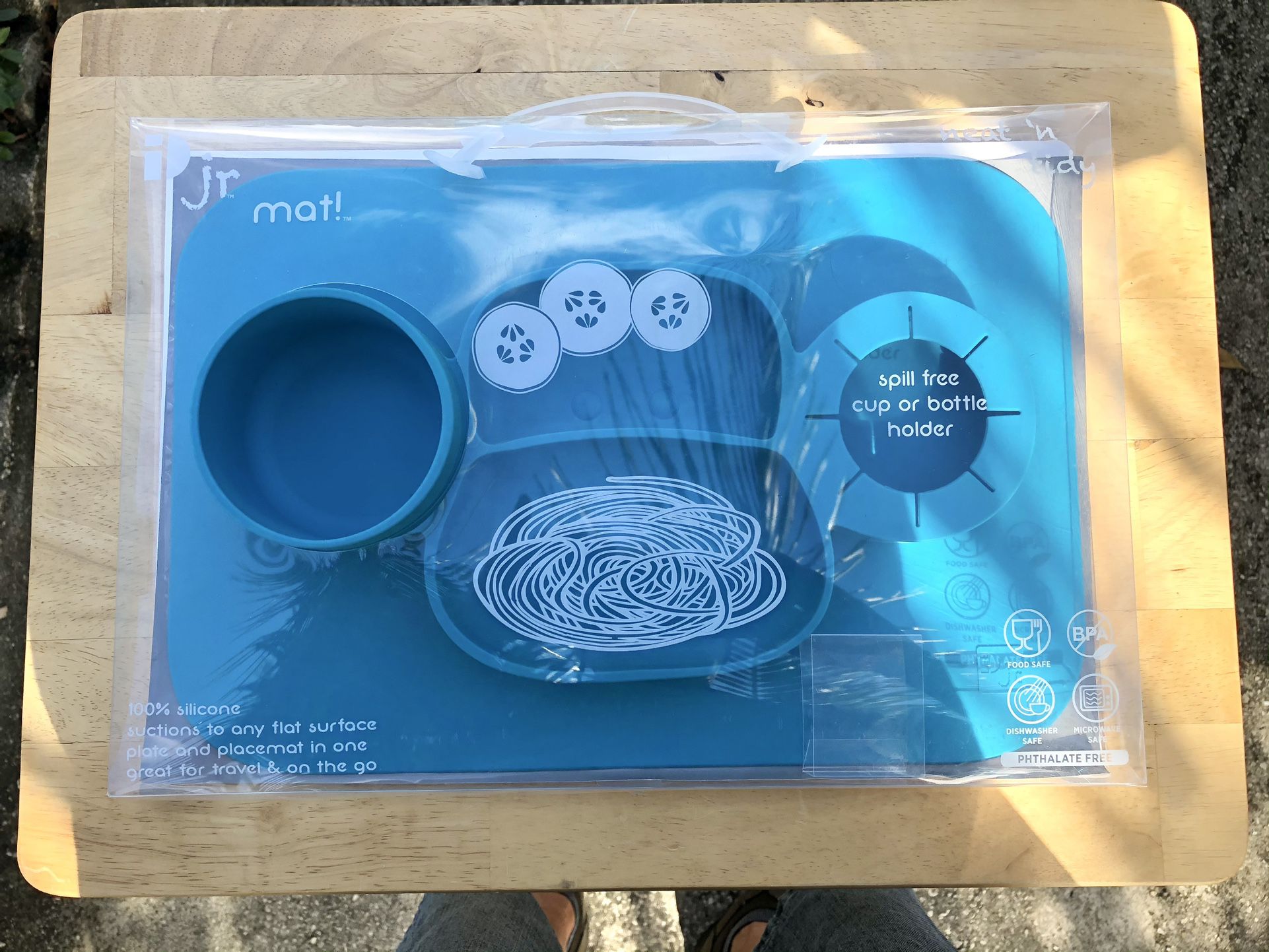 Silicone Suction Baby/ Toddler Food Plate + Mat