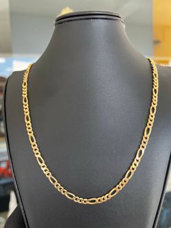 10k solid yellow gold figaro necklace 20 inch