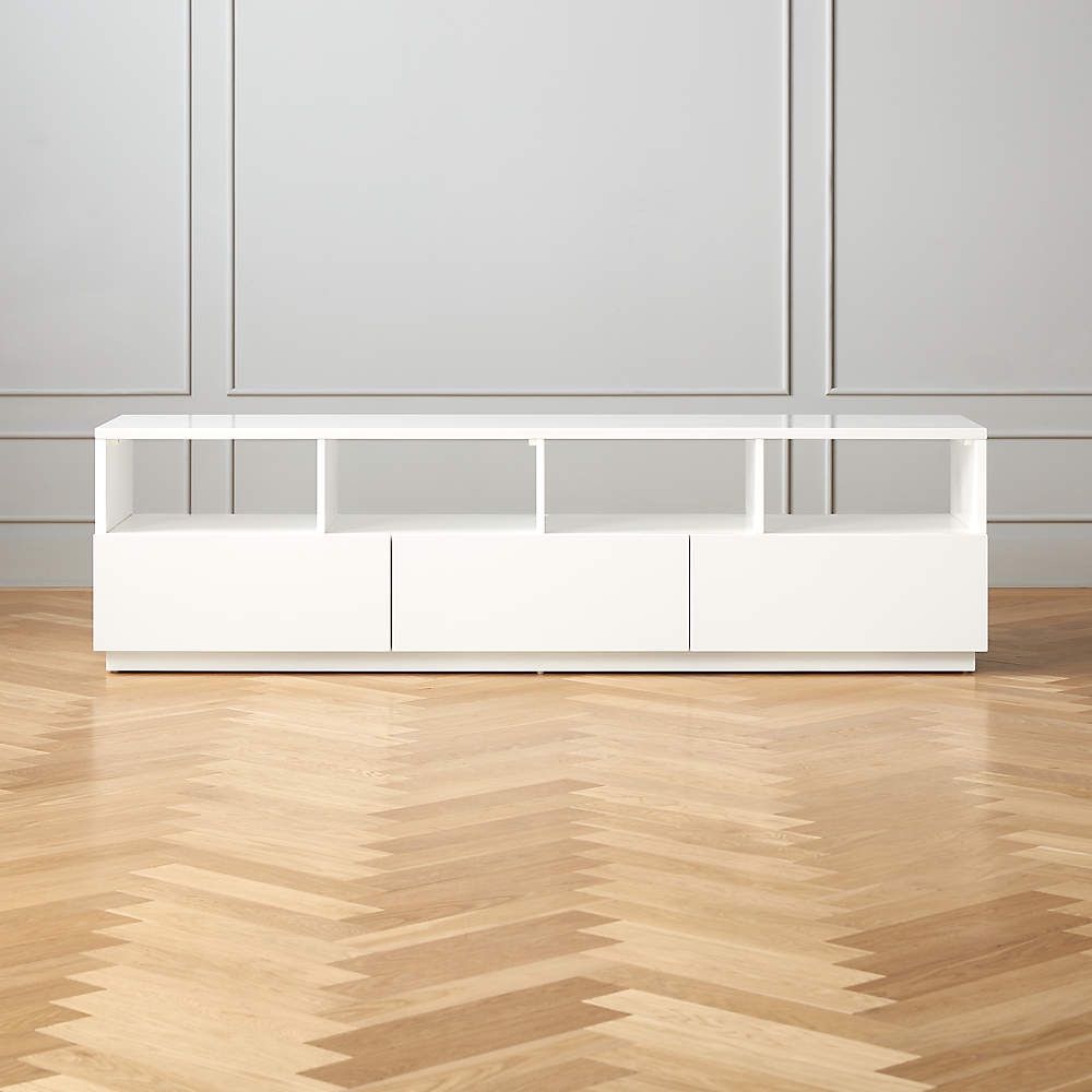 CB2 High-Gloss White Media Console