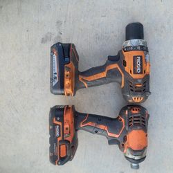 Driver And Impact Drill With Batteries Included  But NO CHARGER.