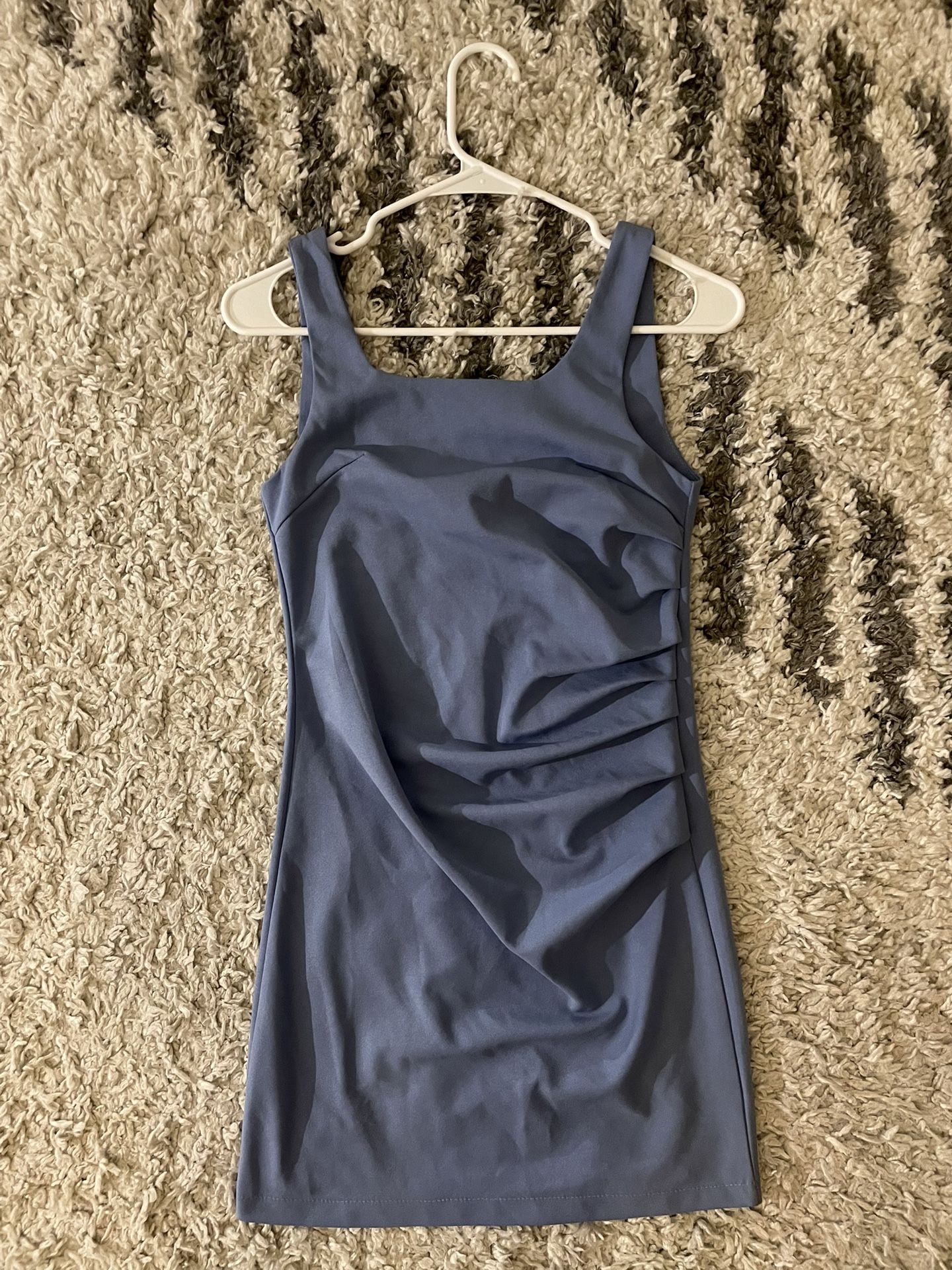 Semi New Yu Yuan Baby Blue Women’s Draped Mini Dress Size Small