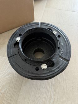 Newport Brass shower drain throat, not a Restoration Hardware product. Specifically, this appears to be the Newport Brass 277-02 6" Square Shower Drai