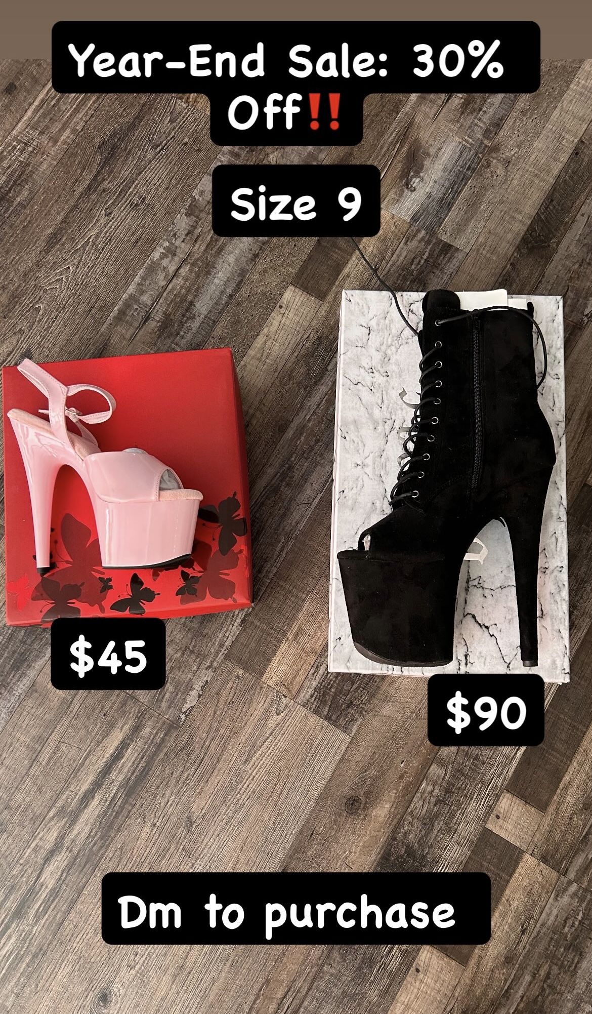 Size 9 Pleaser Shoes: Stripper Pole Dance Heels & Boots