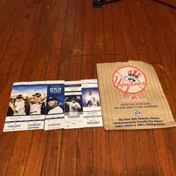 Old Yankees Tickets And Pop Corn Bag