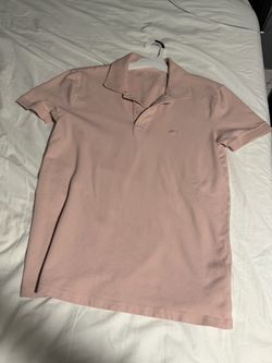 Hollister Mens S Light Pink Polo Shirt Classic Fit Advanced Stretch Small Logo