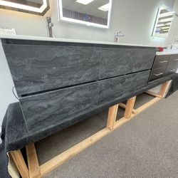 Sale 72D” Bathroom Vanity - Charcoal Flow 