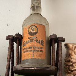 GLASS WHISKEY DECOR BOTTLE