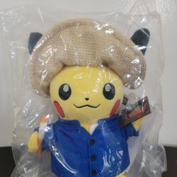 Pikachu Van Gogh Museum X Pokemon Center Plush 7in. Limited Edition Sealed!