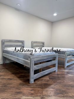 Twin bed and mattress