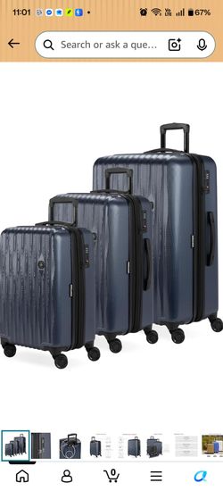 SwissGear 7272 Energie Hardside Navy, 3-Piece Set (19/24/27)