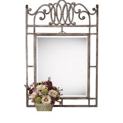 Hillsdale Furniture Montello Metal Console Mirror, Old Steel New