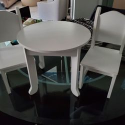 Three Pc Doll Table Set 18 Inch Doll