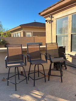 Outdoor bar swivel chairs