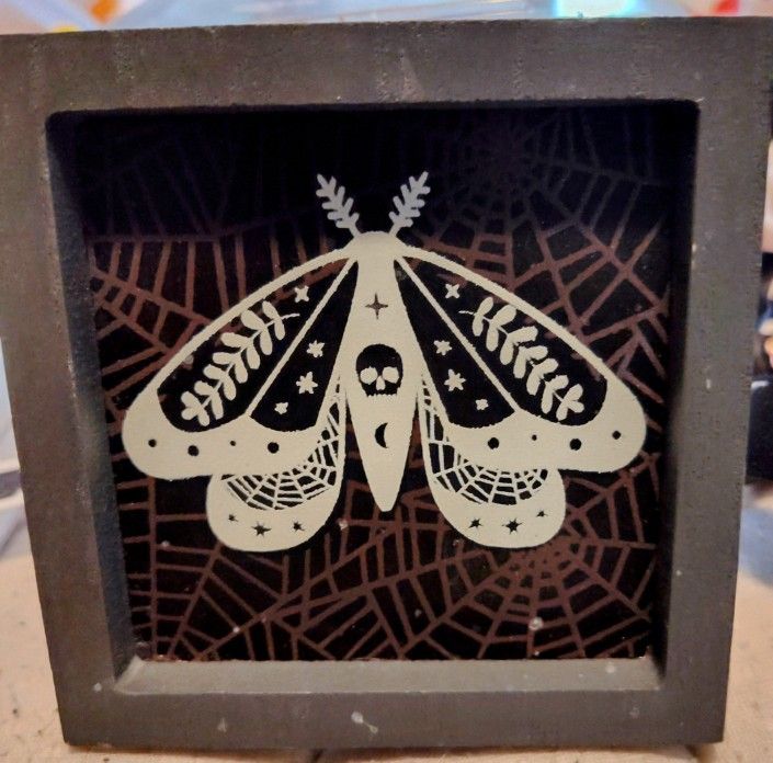Halloween Moth 2" Picture Print With Frame